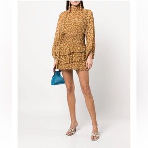Shona Joy Long Sleeve Ruched Mini Dress NWT